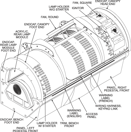 Cutaway view of the StarPower 52 4F tanning bed