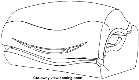 Cut-away view of the SS755 tanning bed