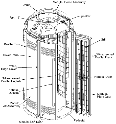 The SunDome 548V tanning booth